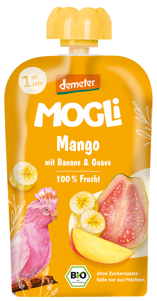 Mus banan guawa mango bez dodatku cukru od 12 msc. 100 g - Mogli (EKO)