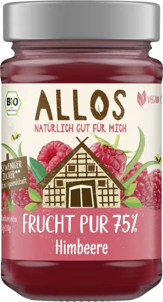 Mus malinowy 75 % 250 g - Allos (EKO)
