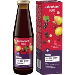 Napój owocowo ziołowy z żelazem i wit. C B1 B2 B6 B12 450 ml - Rabenhorst
