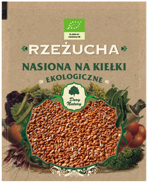 Nasiona rzeżuchy na kiełki 30 g - Dary Natury (EKO)