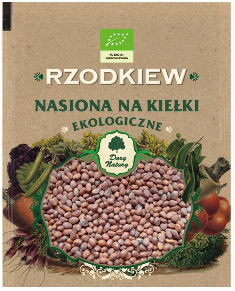 Nasiona rzodkiewki na kiełki 30 g - Dary Natury (EKO)