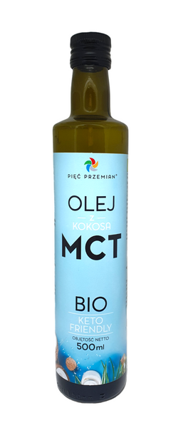 Olej kokosowy MCT bezglutenowy 500 ml - Pięć Przemian (EKO)