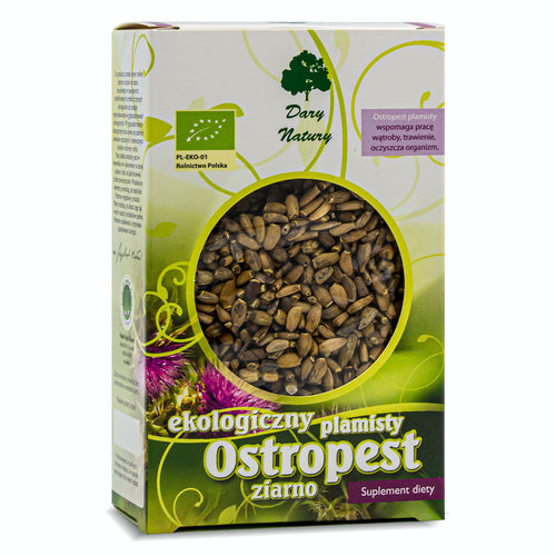 Ostropest plamisty ziarno 100 g - Dary Natury (EKO)