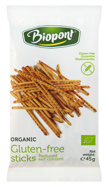 Paluszki lekko solone bezglutenowe 45 g - Biopont (EKO)