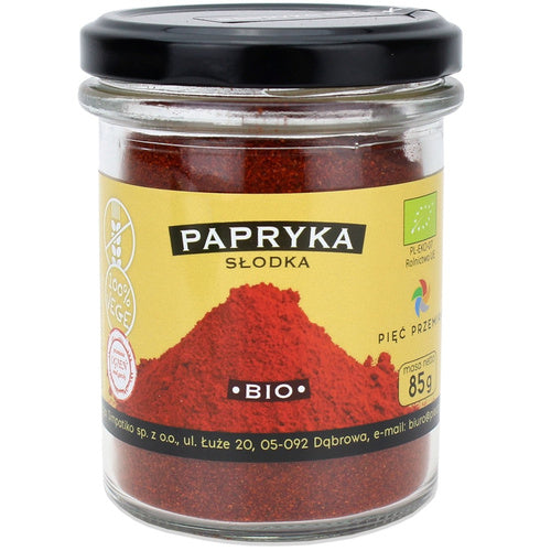 Papryka słodka mielona bezglutenowa 85 g - Pięć Przemian (EKO)