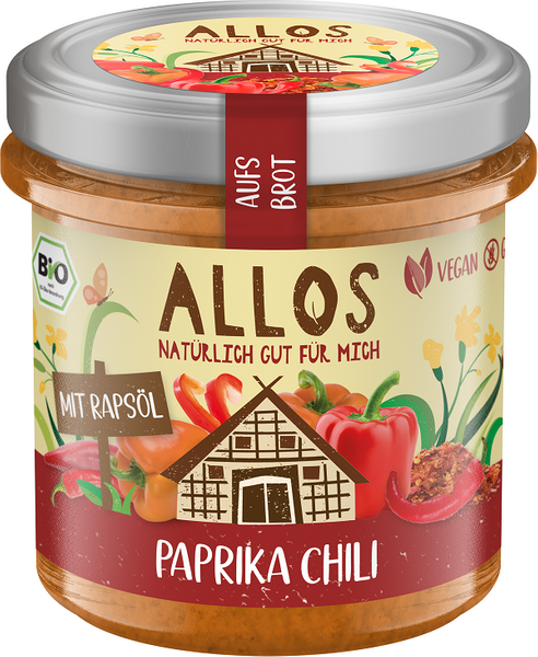 Pasta kremowa z papryką i chili bezglutenowa 140 g - Allos (EKO)