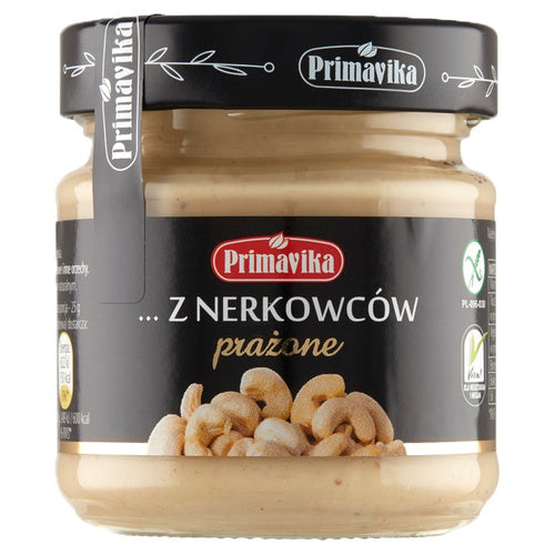 Pasta z orzechów nerkowca prażonych bezglutenowa 185 g - Primavika