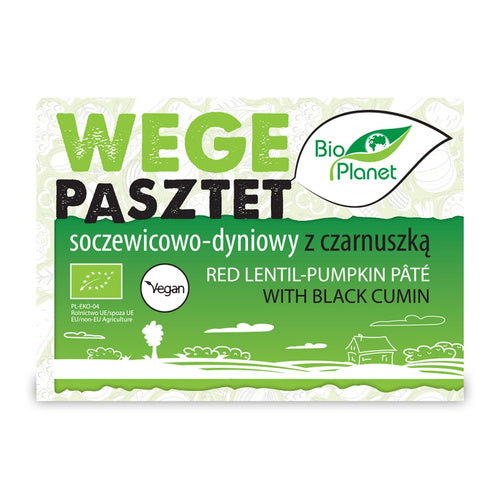 Pasztet wegański soczewicowo dyniowy z czarnuszką 200 g - Bio Planet (EKO)