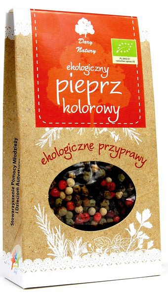 Pieprz kolorowy ziarno 30 g - Dary Natury (EKO)