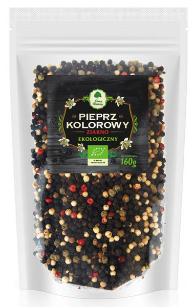 Pieprz kolorowy ziarno ziarnisty 160 g - Dary Natury (EKO)