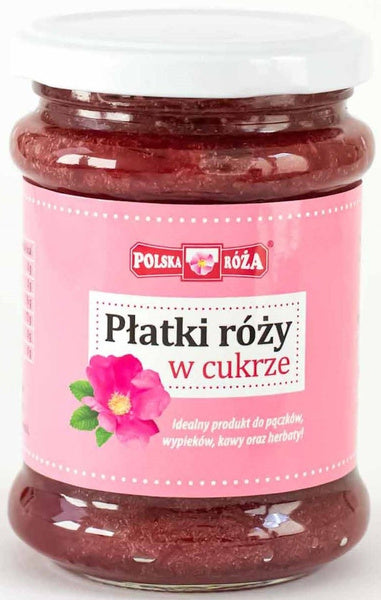Płatki róży w cukrze 320 g - Polska Róża