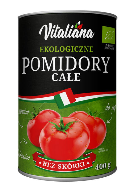 Pomidory całe bez skórki 400 g - Vitaliana (EKO)