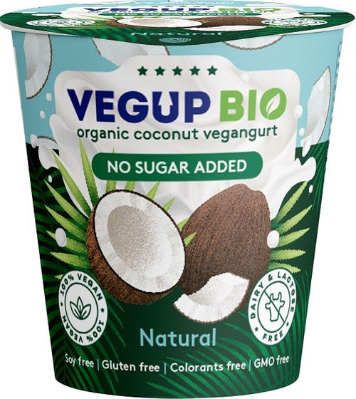 Produkt kokosowy naturalny bezglutenowy vegangurt 140 g - Vegup Bio (EKO)