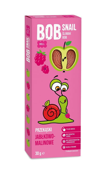 Przekąska bob snail roll jabłko malina bez dodatku cukru bezglutenowa 30 g - Bob Snail