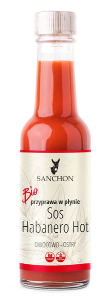 Przyprawa w płynie habanero hot wegańska bezglutenowa 140 ml - Sanchon (EKO)