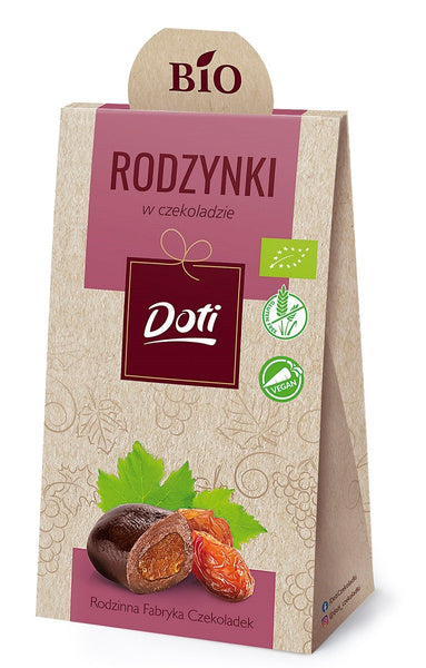 Rodzynki w czekoladzie bezglutenowe 50 g - Doti (EKO)