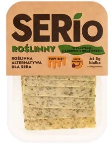 Roślinna alternatywa sera z czosnkiem niedźwiedzim plastry 100 g - Serio