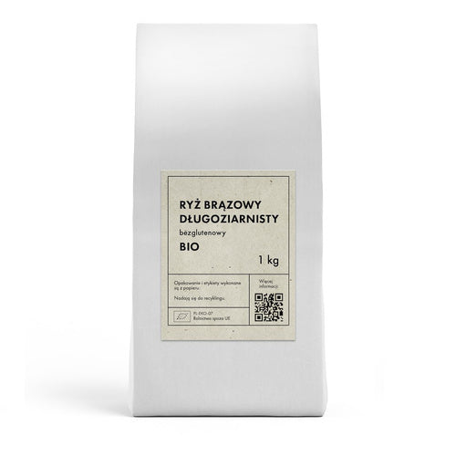 Ryż brązowy długoziarnisty bezglutenowy 1 kg - The Planet (EKO)