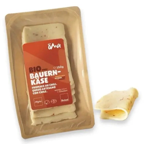 Ser żółty z chili plastry 150 g - Oma (EKO)