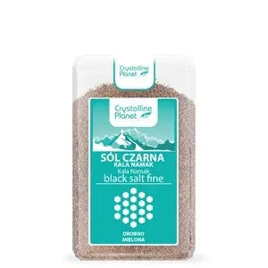 Sól czarna kala namak drobna 600 g - Crystalline Planet