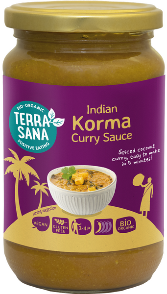 Sos curry żółty indian korma bezglutenowy 350 g - Terrasana (EKO)