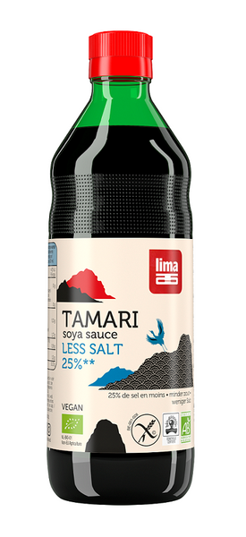 Sos sojowy tamari 25 % mniej soli bezglutenowy 500 ml - Lima (EKO)