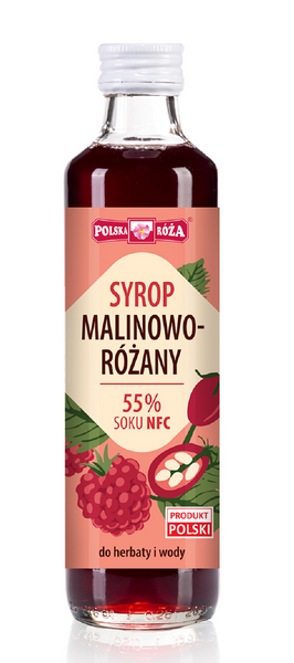 Syrop malinowo różany 250 ml - Polska Róża