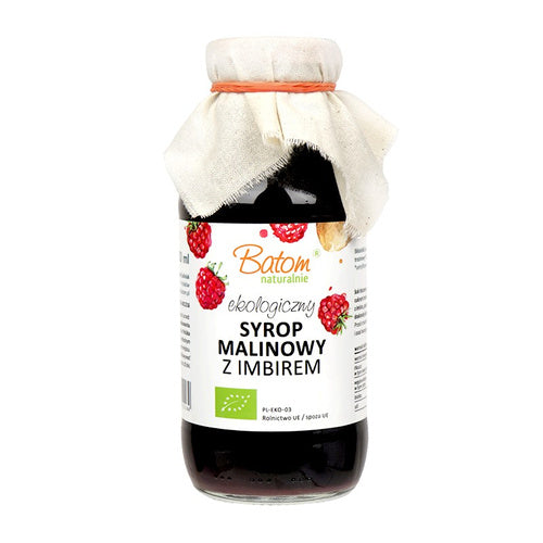 Syrop malinowy z imbirem 330 ml - Batom (EKO)