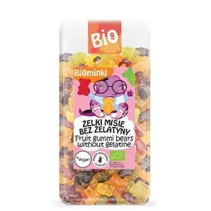Wegańskie żelki bez żelatyny misie bezglutenowe 400 g - Biominki (EKO)