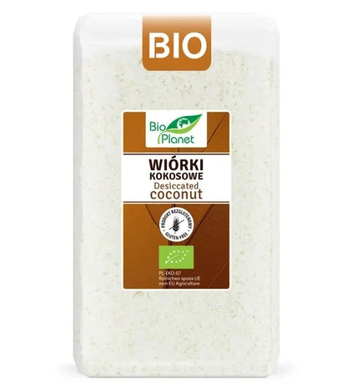 Wiórki kokosowe bezglutenowe 500 g - Bio Planet (EKO)