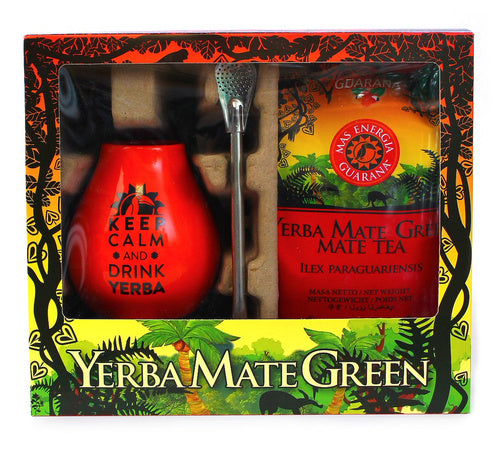 Zestaw exclusive yerba mate mas energia guarana 400 g matero bombilla - Mate Green