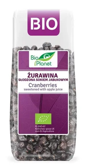 Żurawina słodzona sokiem jabłkowym 100 g - Bio Planet (EKO)