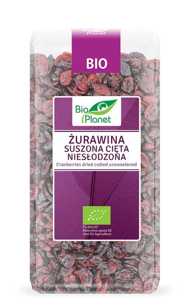 Żurawina suszona cięta niesłodzona 400 g - Bio Planet (EKO)