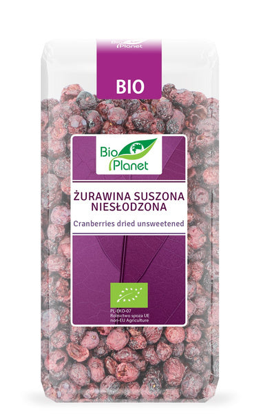 Żurawina suszona niesłodzona 50 g - Bio Planet (EKO)