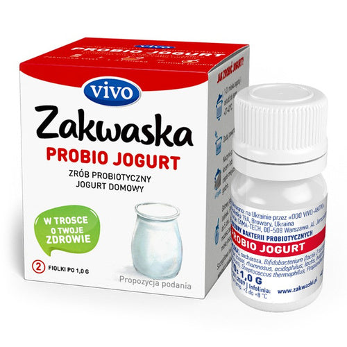 Żywe kultury bakterii do jogurtu pro"zakwaska" bezglutenowe 2 g 2 szt. - Vivo