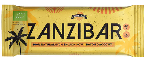 Baton owocowy zanzibar bezglutenowy 40 g - Zmiany Zmiany (EKO)