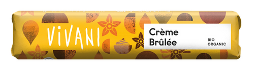 Baton z mlecznej czekolady z nadzieniem krem brulee 40 g - Vivani (EKO)