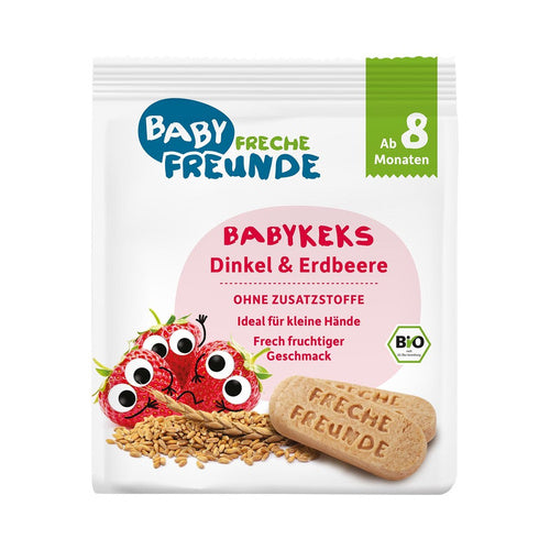 Biszkopty orkiszowe truskawkowe 100 g - Freche Freunde (EKO)