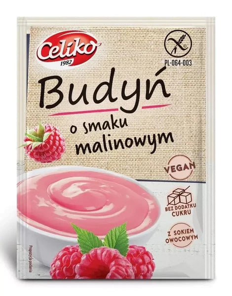 Budyń malinowy bezglutenowy 40 g - Celiko