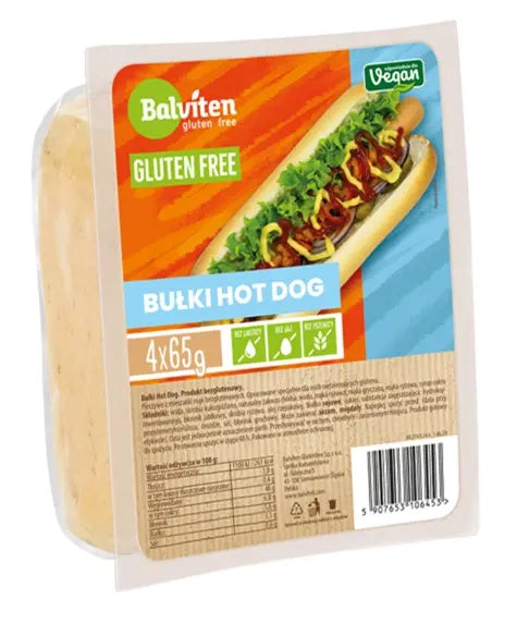 Bułki do hot dogów bezglutenowe 4 szt. 260 g - Balviten
