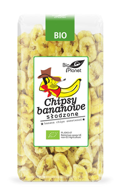 Chipsy bananowe słodzone 350 g - Bio Planet (EKO)