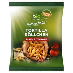 Chipsy tortilla rurka pomidorowe bezglutenowe 125 g - Bio Zentrale (EKO)