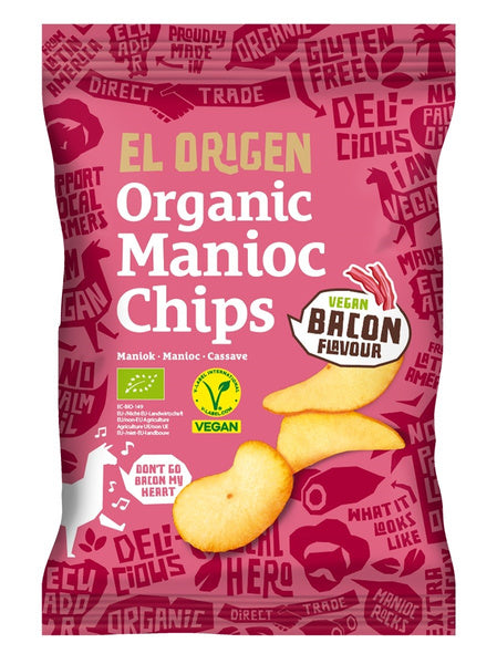 Chipsy z manioku bekonowe wegańskie bezglutenowe 60 g - El Origen (EKO)