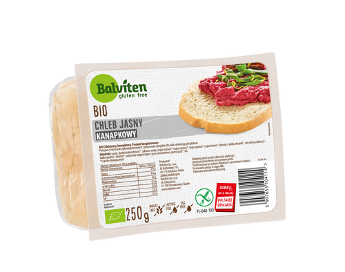 Chleb jasny kanapkowy bezglutenowy 250 g - Balviten (EKO)