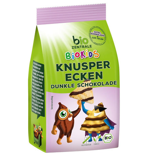 Chrupki kukurydziane piramidki z gorzką czekoladą bezglutenowe dla dzieci 60 g - Bio Zentrale (Biokids) (EKO)
