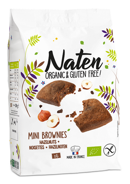 Ciastka brownies z czekoladą i orzechami laskowymi bezglutenowe 170 g - Naten (EKO)