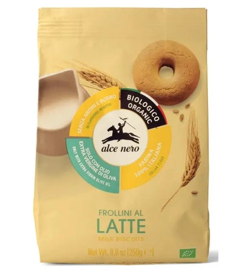 Ciastka mleczne z oliwą z oliwek extra virgin 250 g - Alce Nero (EKO)