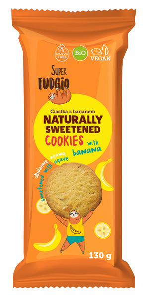Ciastka wegańskie bananowe słodzone agawą 130 g - Me Gusto (EKO)