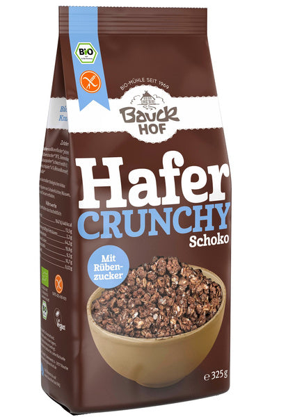 Crunchy owsiane kakaowe bezglutenowe 325 g - Bauck Hof (EKO)