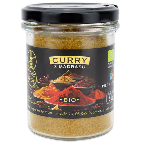 Curry z madrasu bezglutenowe 85 g - Pięć Przemian (EKO)